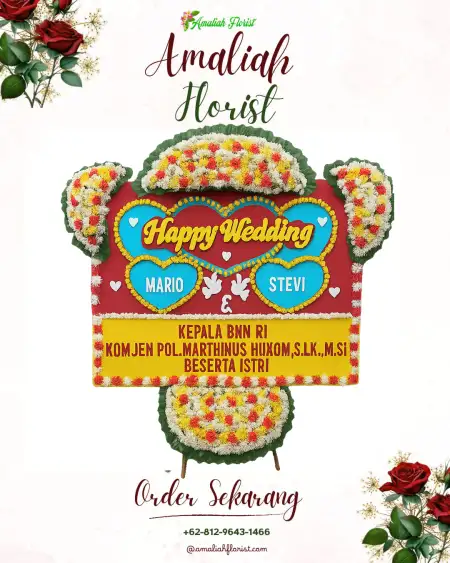 Papan Bunga Pernikahan Maya Sopa